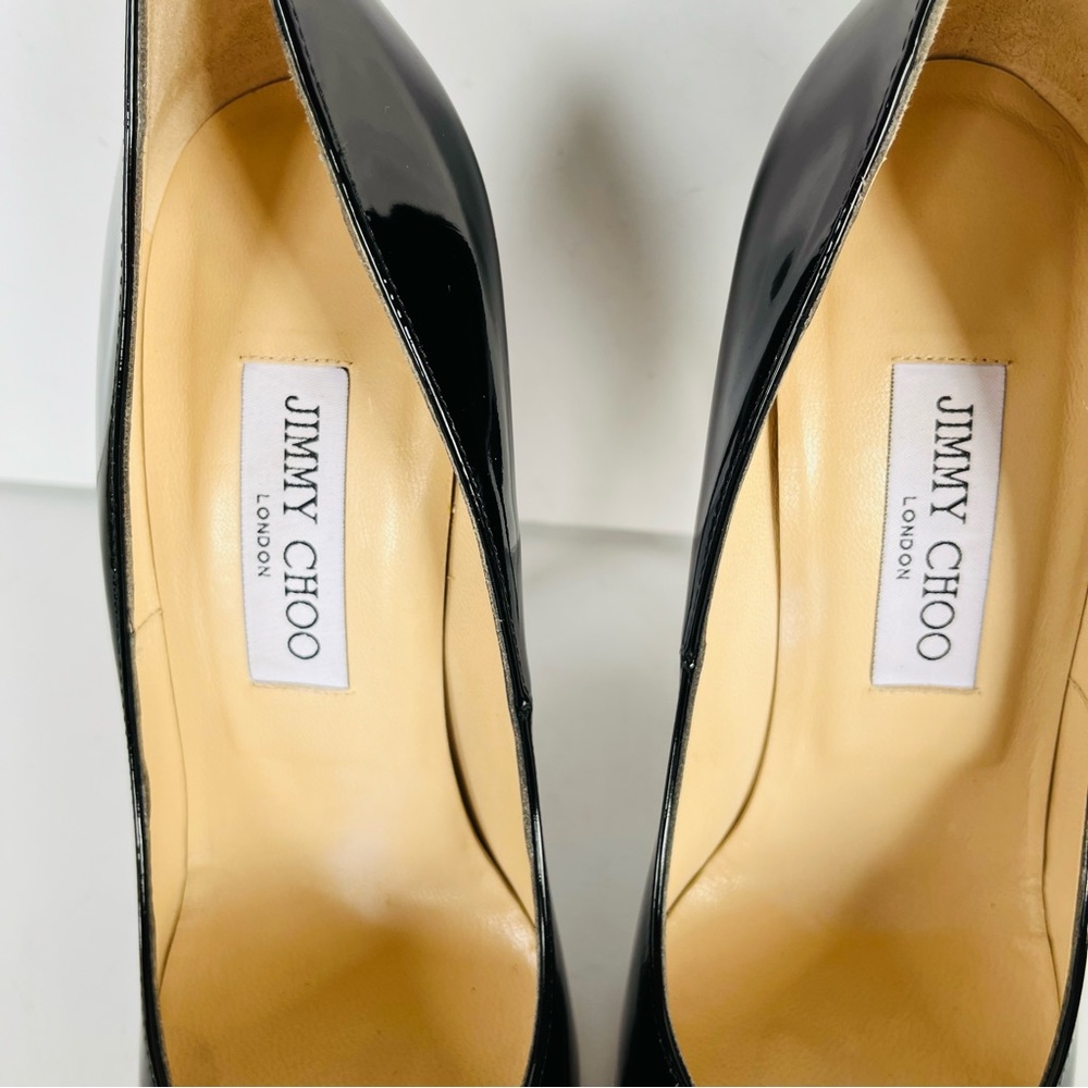Jimmy Choo black patent leather Anouk heels 37.5 - Picture 7 of 16